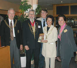 The official visit from the District Governor and two new members
